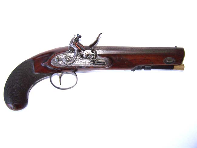 A Cased pair of English Flintlock 'Gentleman's' Traveling Pistols by Thomas Mortimer, GUNMAKER TO HIS MAJESTY, London, circa 1810-1815. — image 5